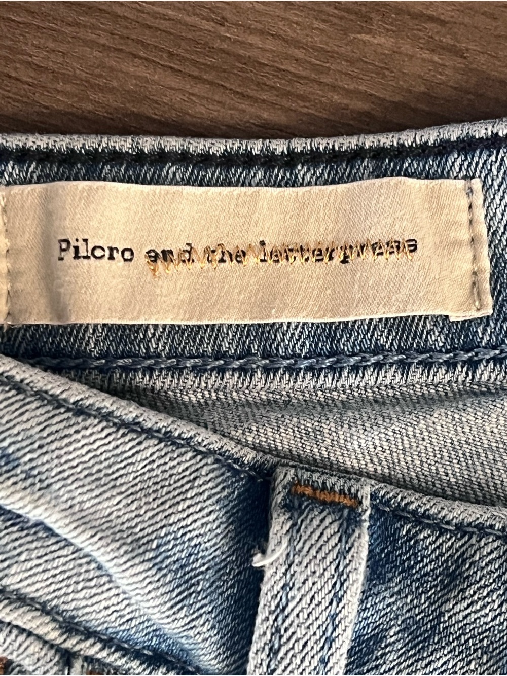 Anthropologie Pilcro and the Letterpress Distressed Denim Shorts Size 24 - Picture 10 of 13